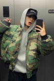 1506/MS50181/P100两面穿迷彩棉服男女冬季加厚短款棉衣外套1，男装棉衣，星座1506-1
