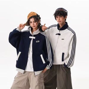 1506/WK26491/P46美式拼接运动卫衣女秋季新款潮牌休闲外套2图片