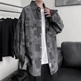 1506-1/C4561/P52秋季新款衬衫男宽松小众设计感上衣男，男装衬衫，星座1506-1