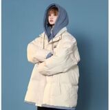 1506/M2131/P71冬季加绒加厚面包服新款潮流日系简约棉衣外套1，男装棉衣，星座1506-1