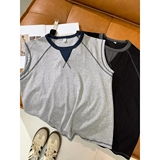 1506-1/TT1461/P37缝线设计无袖T恤衫男日系通勤休闲，商品下架区，星座1506-1