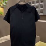 1506-1/TT661/P34夏季男半拉链短袖polo衫纯T恤商务轻奢高弹力，男装T恤，星座1506-1