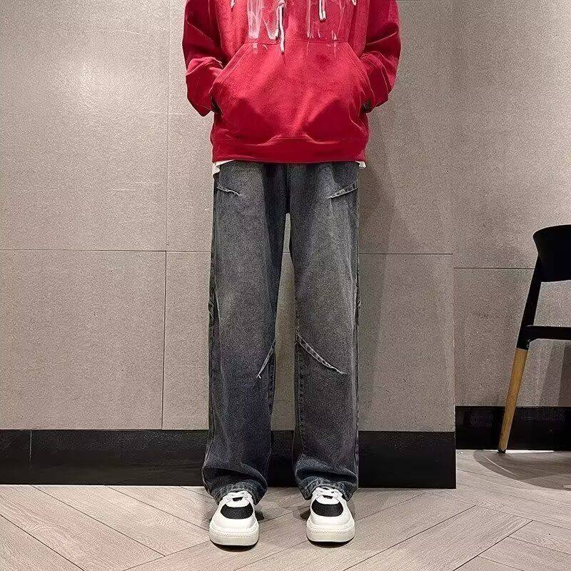 1506-1/JQN08051/P48港风复古高街牛仔长裤夏季潮男痞帅,男装休闲裤,星座1506-1