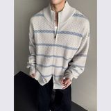 1506-1/MM53361/P62粗麻花针织polo衫男韩版修身拼色，男装Polo衫，星座1506-1