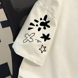 1506-1/TCYMT3711/P43重磅学院风印花短袖T恤男女潮宽松，商品下架区，星座1506-1