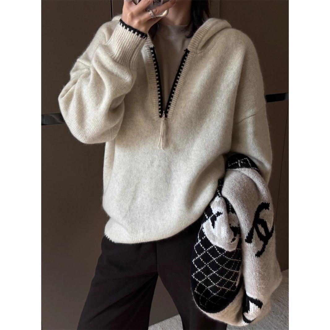 1506/MH23101/P62新款气质美式复古针织衫男女宽松圆领毛衣1，男装针织衫/毛衣，星座1506-1