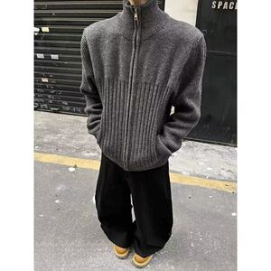 1506-1/MM58061/P70秋冬厚实百搭软糯简约实穿松弛感拉链毛衣男图片