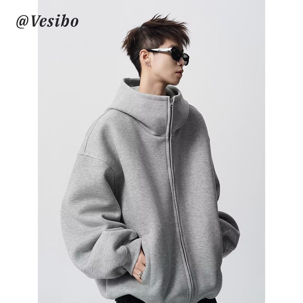 1506/WWT06/P49新款卫衣港风宽松简约连帽卫衣开衫男女同款1,男装卫衣,星座1506-1