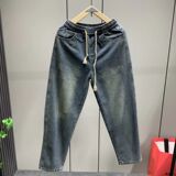 1506/QK8410/P50美式休闲复古渐变色水洗牛仔裤男长裤子1，男装牛仔裤，星座1506-1