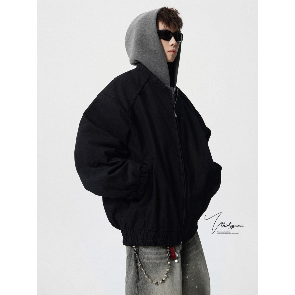 1506/B99771/P82潮牌飞棒球领情侣高街宽松冬季加棉外套1，女装短外套，星座1506-1