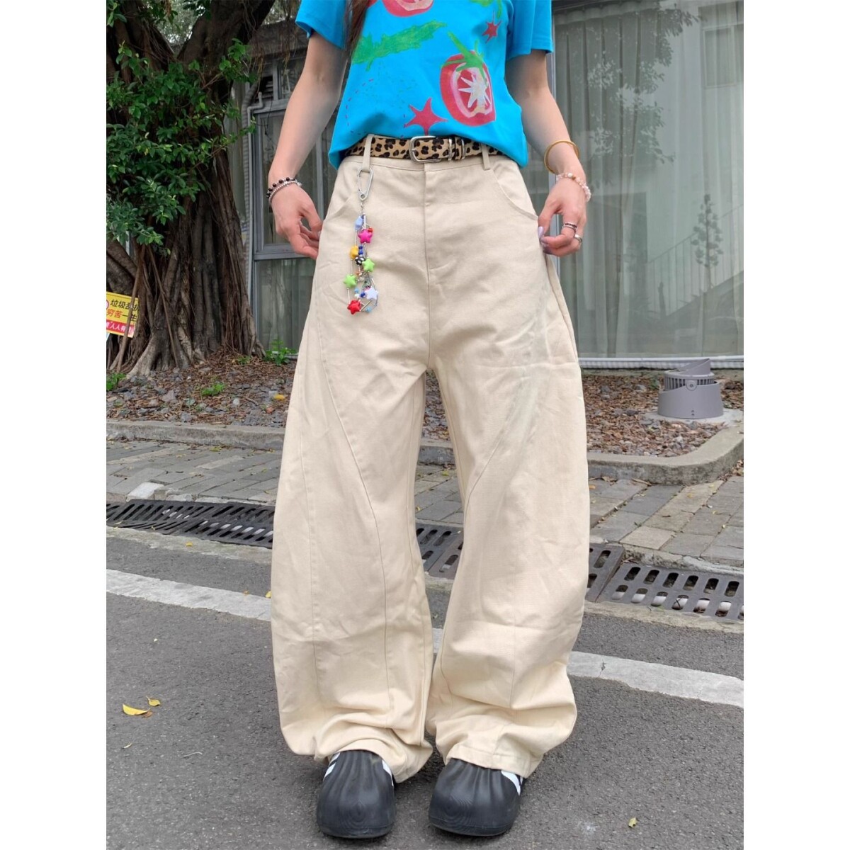 1506-1/KN13201/P59夏季直筒宽松阔腿裤子潮男女潮,男装休闲裤,星座1506-1