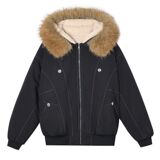 1506-1/Q86170/P90坐山雕2025冬派克服羽绒棉服女大毛领连帽棉衣1，男装棉衣，星座1506-1