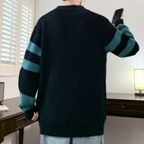 1506/ML-0671/P64假两件毛衣超大码帅气潮流宽松打底针织衫1，男装T恤，星座1506-1