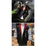 1506/MY65821/P79羊羔男女连帽秋冬加厚港风棉衣宽松假两件棉服2，男装棉衣，星座1506-1