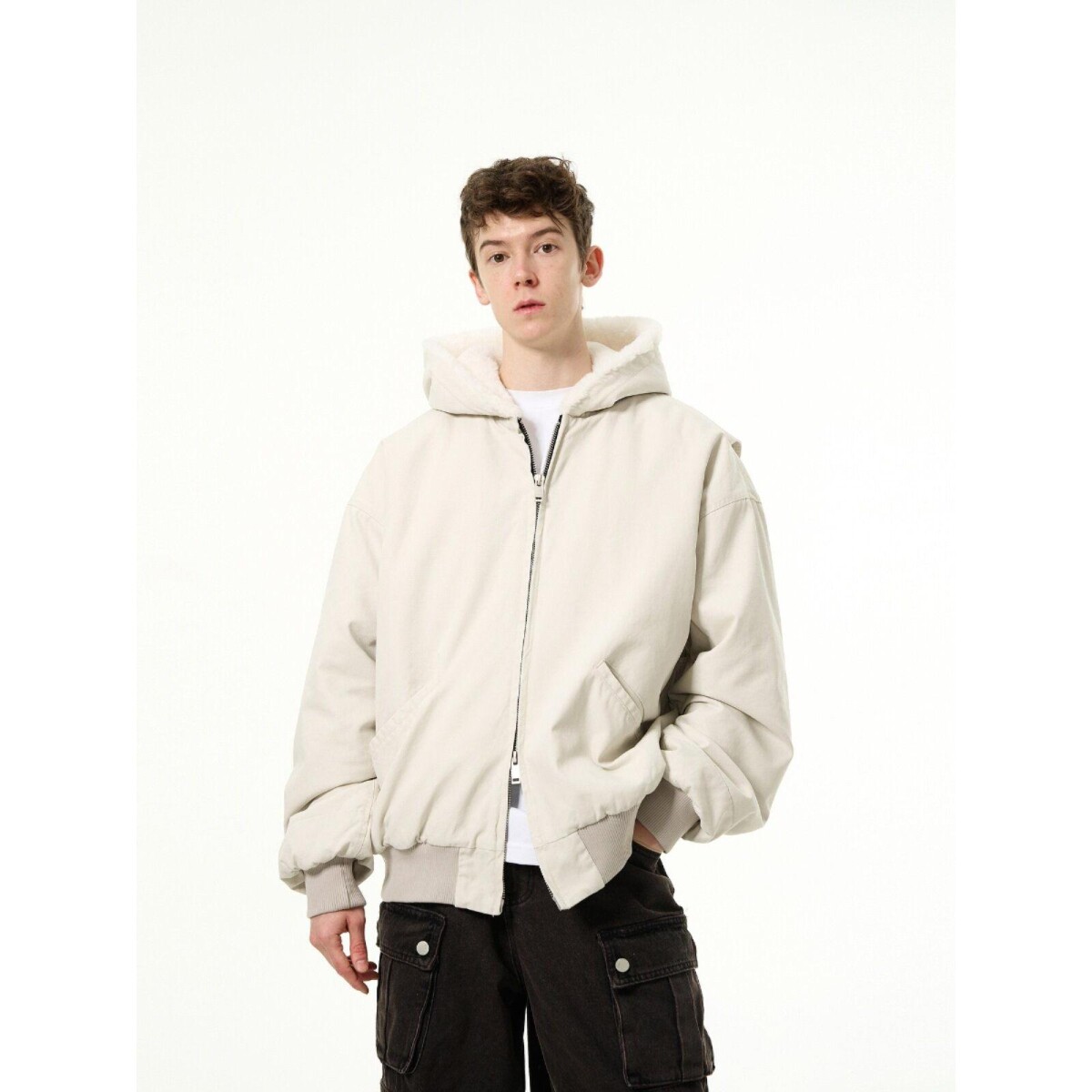1506/MS60281/P102冬季加绒加厚外套男工装水洗棉服夹克潮1图片