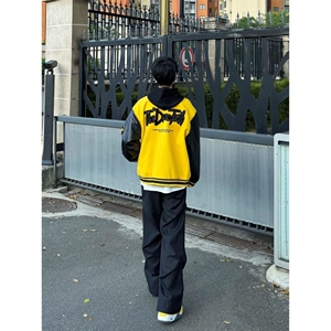 1506-1/JW8501/P45潮牌拼接印花棒球服夹克男图片