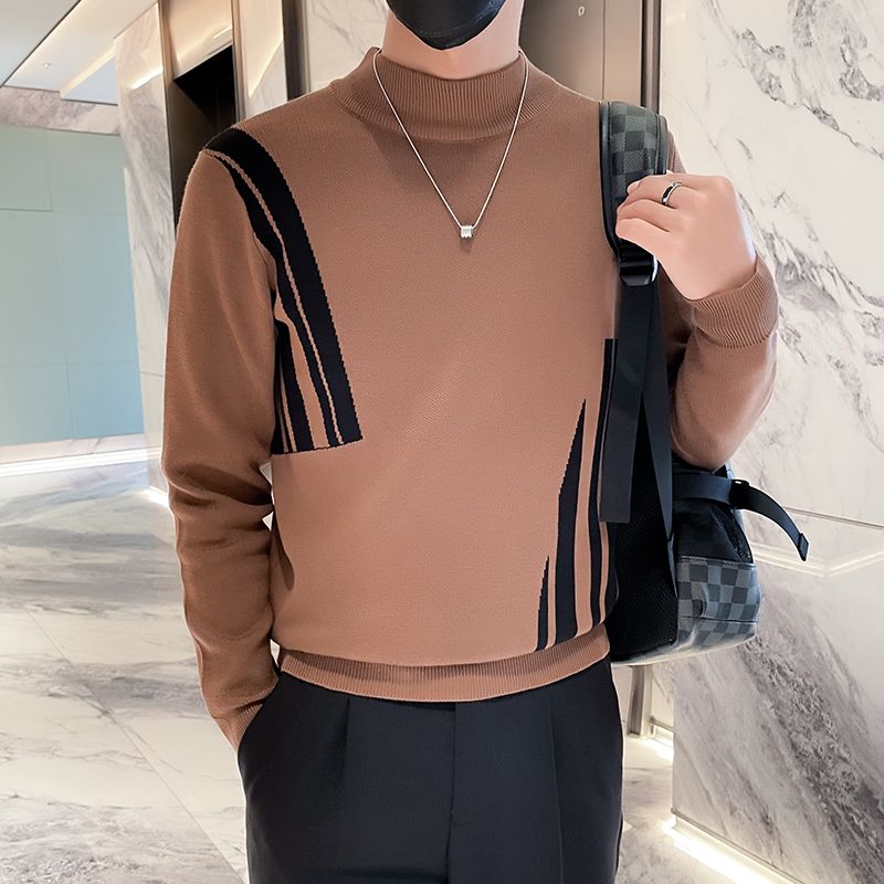 1506/MX60051/P54秋冬半高领打底衫修身显瘦内搭韩版百搭上衣2,男装T恤,星座1506-1