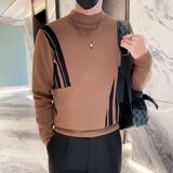 1506/MX60051/P54秋冬半高领打底衫修身显瘦内搭韩版百搭上衣2，男装T恤，星座1506-1