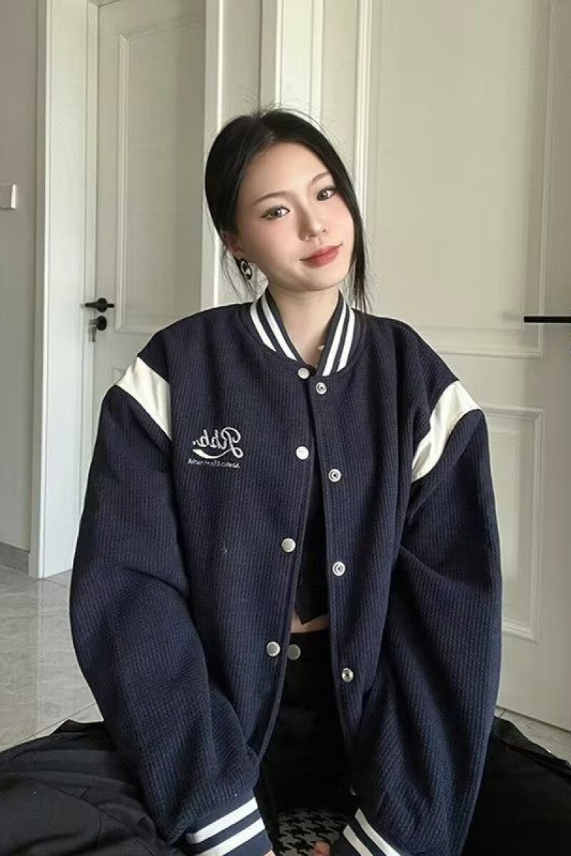 1506-1/J6681/P59高级感学院风棒球服外套女潮牌休闲夹克棒球服,男装夹克,星座1506-1