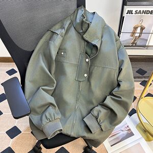 1506-1/J6841/P71春秋季潮牌宽松百搭翻领飞行员夹克图片