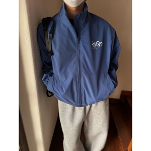 1506-1/JB10221/P62美式复古字母防风外套春季立领设计户外夹克图片