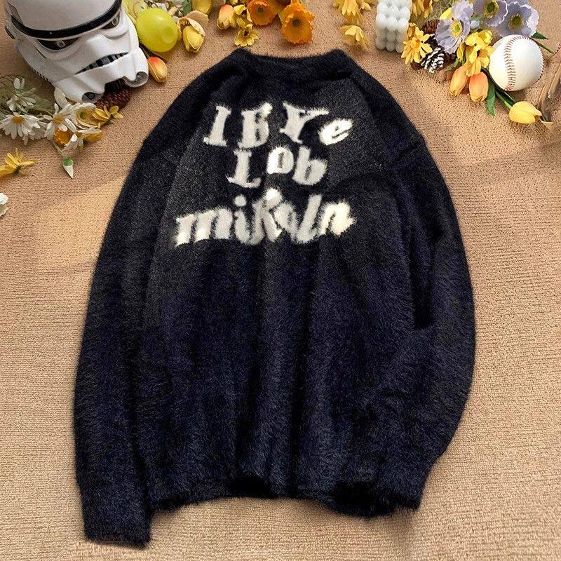 1506/ML0151/P53圆领毛衣男冬季新款潮牌宽松针织衫线衣外套2，男装针织衫/毛衣，星座1506-1