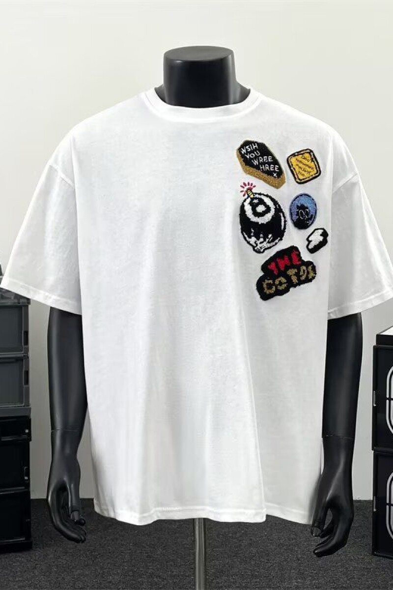 1506-1/WT131/P41简约基础卡通Logo印花圆领卫衣,男装卫衣,星座1506-1