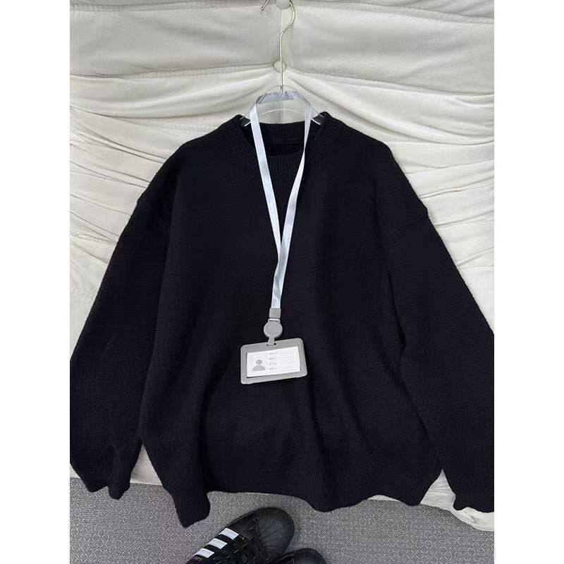 1506/M50201/P53圆领毛衣男款秋冬慵懒高级感针织衫内搭打底衫2，男装T恤，星座1506-1