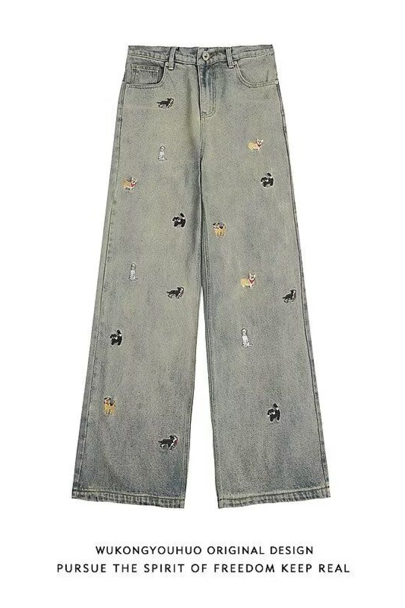 1506-1/K66251/P46美式刺绣做旧水洗牛仔裤男,男装牛仔裤,星座1506-1