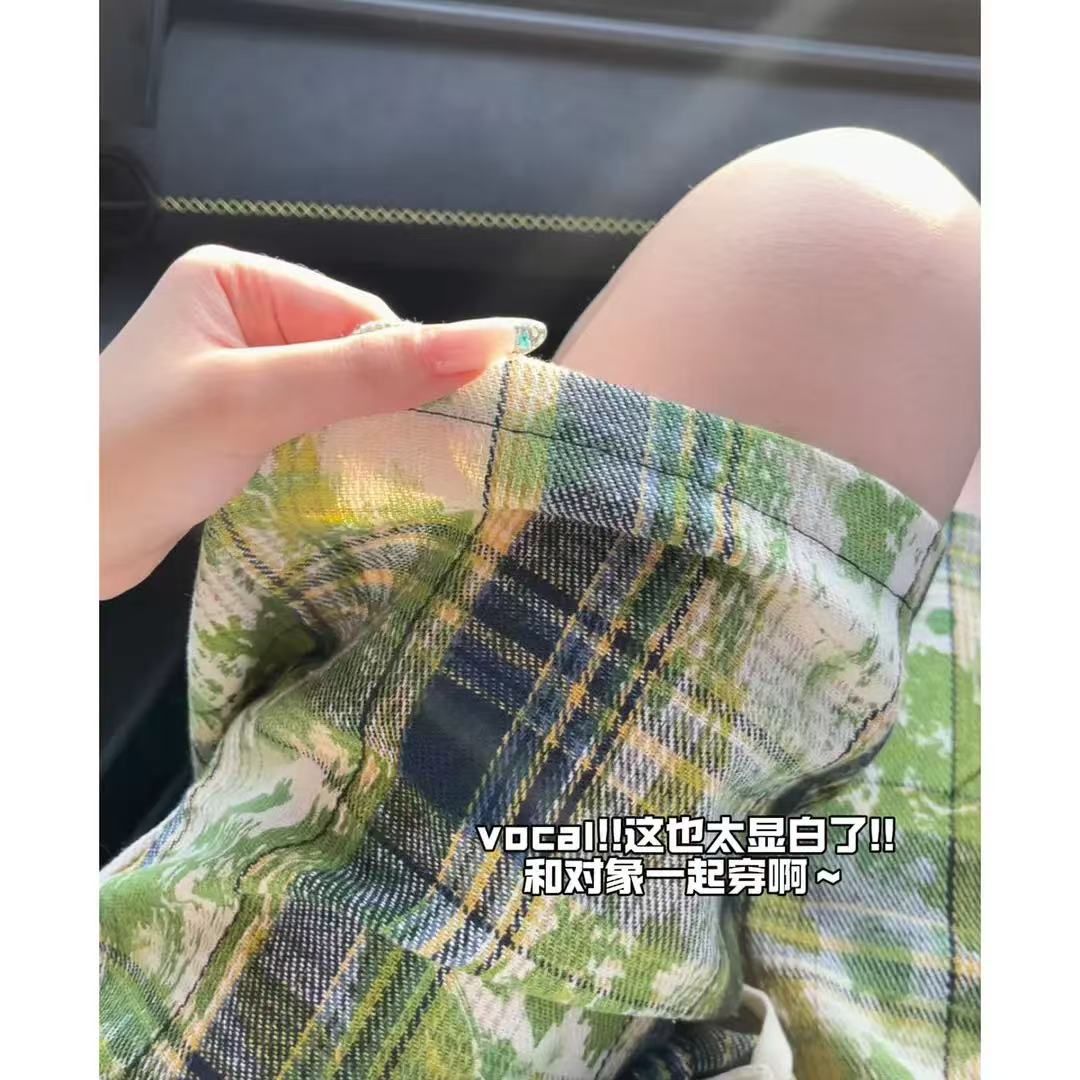 磨毛格子拼接运动短裤男夏季潮牌设计感薄款透气宽松休闲五分裤子,男装牛仔裤,星座1506-1