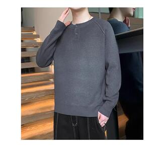 1506-1/M86661/P52秋冬保暖毛衣男韩版宽松圆领毛线针织衫男图片