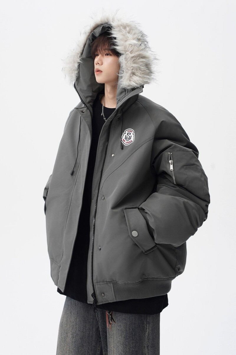 1506/Q86160/P94潮牌连帽毛领派克棉服男百搭情侣棉衣宽松外套2,男装棉衣,星座1506-1