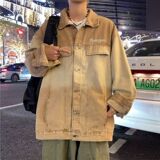 1506-1/JN12071/P54美式复古情侣牛仔外套新款潮牌渐变，男装工装外套，星座1506-1