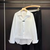 1506-1/CA6341/P36高级垂感休闲轻熟风男装冰丝长袖衬衣潮，男装衬衫，星座1506-1