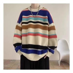 1506-1/MMY9391/P48男生情侣青少年慵懒宽松条纹高街图片