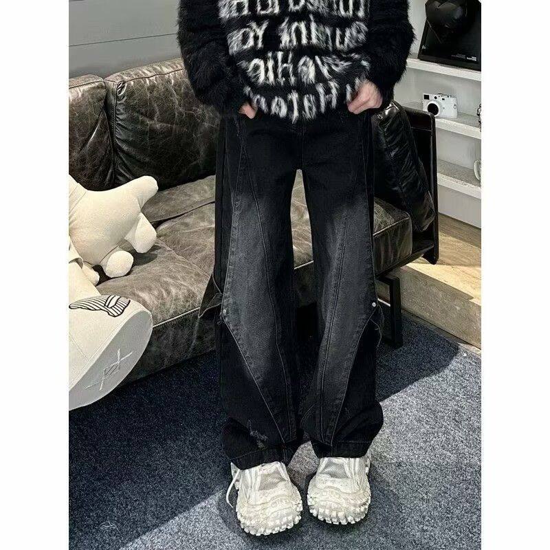 1506/K20501/P51美式高街黑色复古重工做旧水洗牛仔裤2，男装牛仔裤，星座1506-1