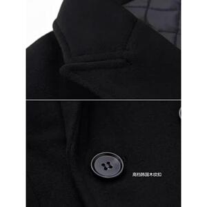 1506/FW171/94毛呢大衣男过膝秋冬风衣韩版英伦风高级感长款1图片