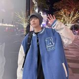 1506/BMY2021/P49冬季摇粒绒外套潮牌痞帅高级感冬装棒球领棉服1，男装棉衣，星座1506-1