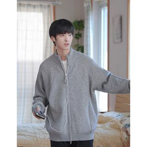 1506-1/MM351/P63美式潮牌拉链开衫毛衣男图片