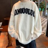 1506/M52161/P52圆领毛衣针织衫男潮牌帅气秋冬季打底衫1，男装T恤，星座1506-1