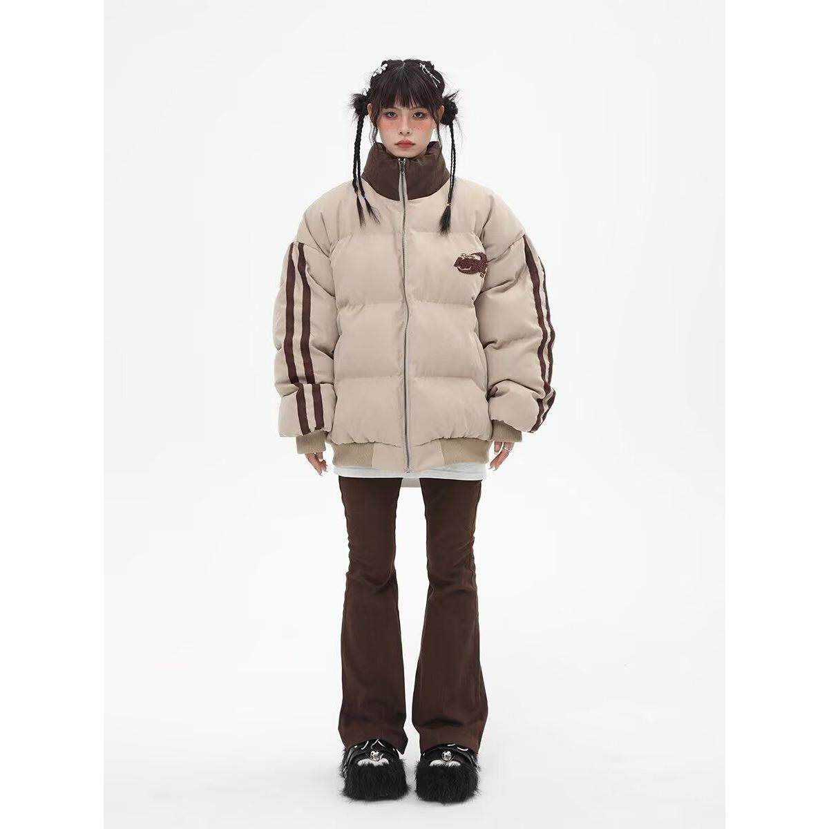 1506/MM511/P82冬季美式立领撞色棉服宽松短款帅气休闲外套1,男装棉衣,星座1506-1