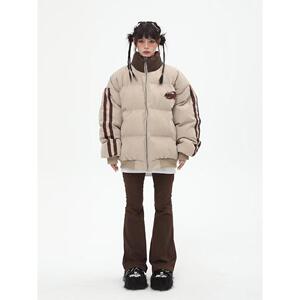 1506/MM511/P82冬季美式立领撞色棉服宽松短款帅气休闲外套1图片