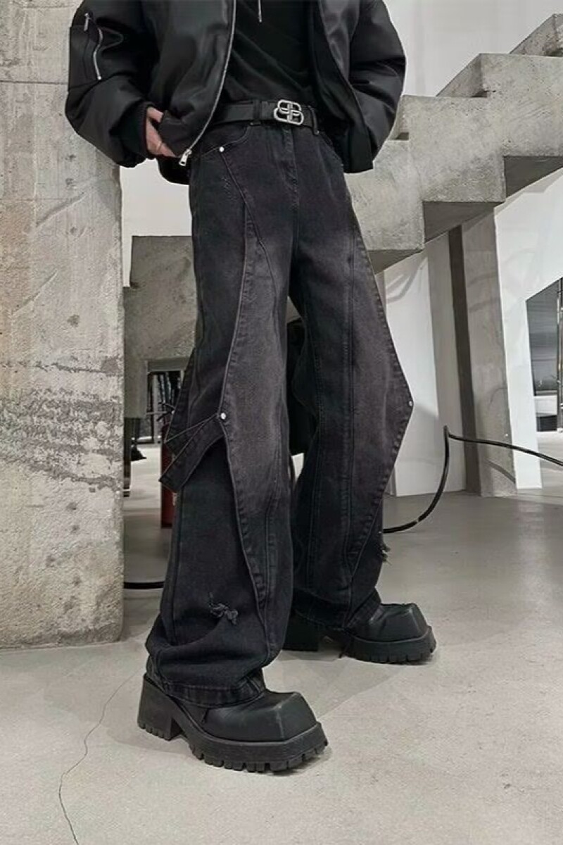 1506/K20501/P51美式高街黑色复古重工做旧水洗牛仔裤2,男装牛仔裤,星座1506-1