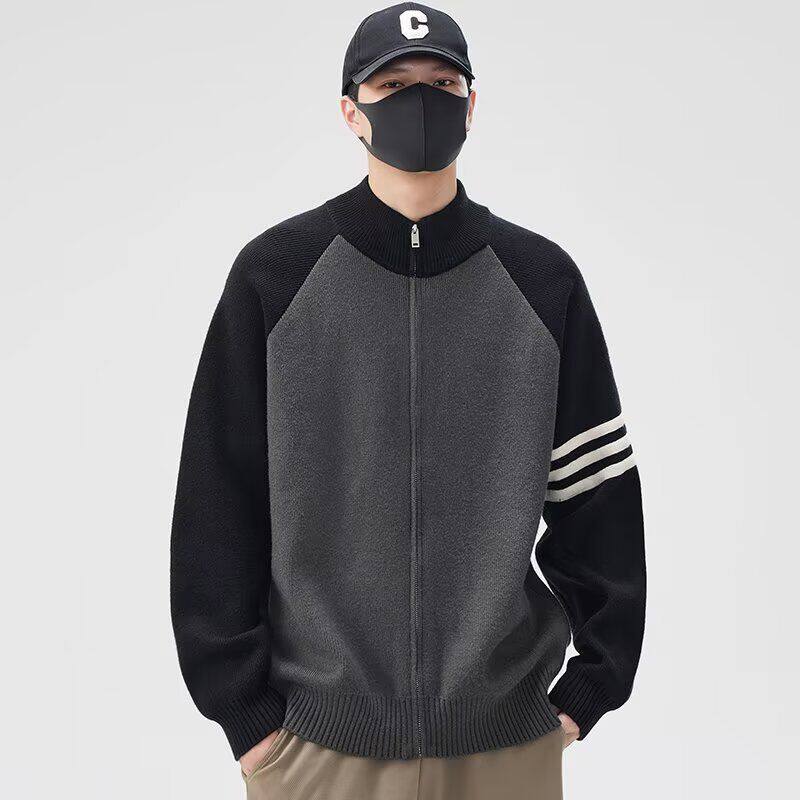 1506-1/MM331/P52潮牌立领撞色针织外套男生休闲毛线衣服冬装,男装针织衫/毛衣,星座1506-1