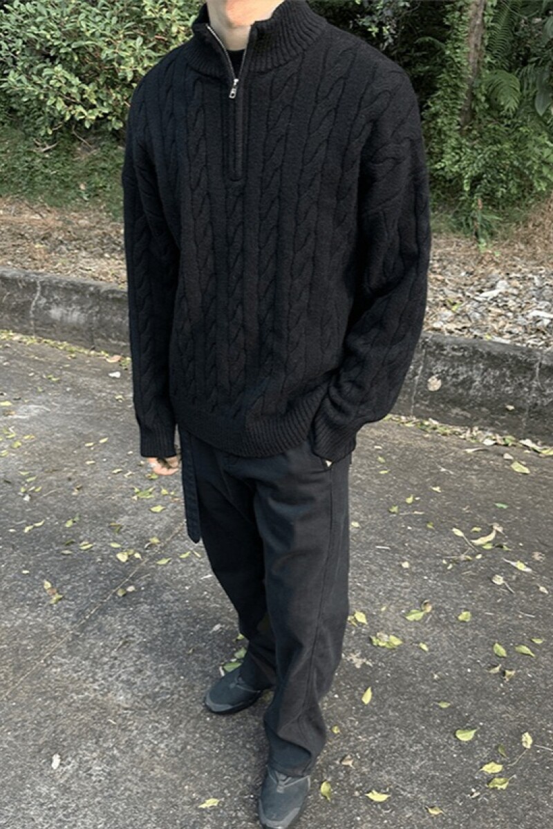 1506/QM2360/P66秋季新款美式半拉链麻花套头针织衫男女毛衣2,男装针织衫/毛衣,星座1506-1