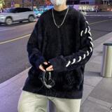 1506/MY081/P58马海毛毛衣男秋冬款韩系慵懒风濮院针织衫2，男装针织衫/毛衣，星座1506-1