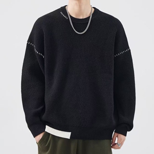 1506/M50181/P57秋冬款高级感圆领休闲百搭简约加厚保暖针织衫3图片