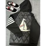 1506/MA3701/P77冬季新款潮流拼接棉衣男女连帽拉链保暖棉服外套1，男装棉衣，星座1506-1
