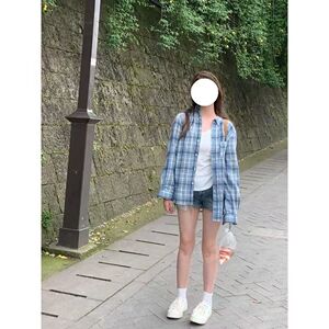 1506-1/CYC891/P34新款夏季慵懒风宽松薄款防晒衬衣外套帅气图片