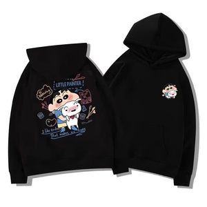 1506-1/WCM1621/P50银狐绒日系蜡笔小新印花连帽卫衣男图片